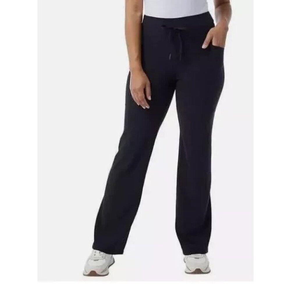 NWOT 32 Degrees Women's XS Black Wide Leg Ribbed Pants